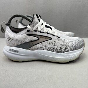 Womens Size 7 (B) Brooks Glycerin 21 StealthFit Running Shoes White / Gray